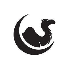 camel vector silhouette clip art logo design illustration
