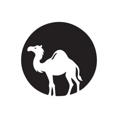 camel vector silhouette clip art logo design illustration