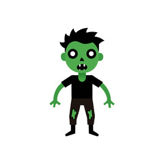 Obraz premium Cartoon Zombie Doodle Vector For A Funny And Goofy Undead Character
