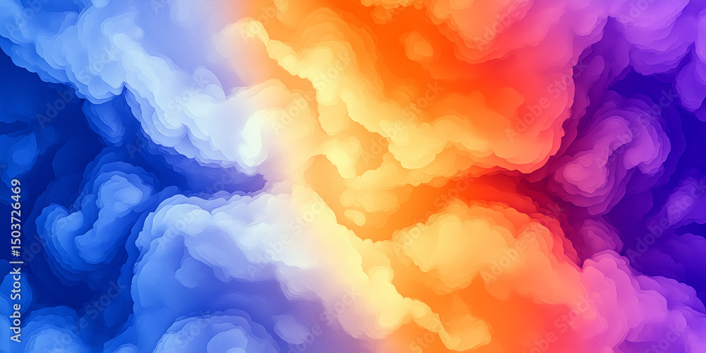 Aufkleber abstract colorful fluid gradient texture background with soft edges