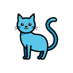 Fototapeta premium Sleeping Curled Up Cat Doodle Vector For A Cozy And Peaceful Pet Scene