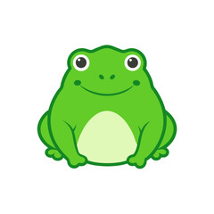 Fototapeta premium Simple Toad Doodle Vector Outline For A Basic Amphibian Or Frog Clipart