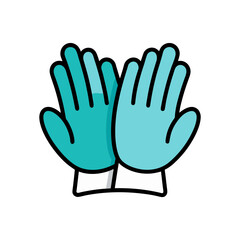 Obraz premium Simple Pair Of Gloves Doodle Vector Outline For A Basic Handwear Icon