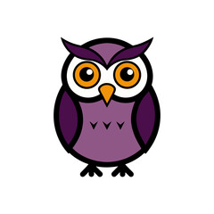 Fototapeta premium Sleepy Owl Doodle Vector Yawning For A Cute And Tired Nocturnal Bird
