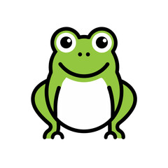 Obraz premium Grumpy Toad Doodle Vector With A Frown For A Cranky Amphibian Character