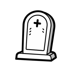 Fototapeta premium vector illustration of a tombstone