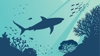 Fototapeta premium shark in aquarium