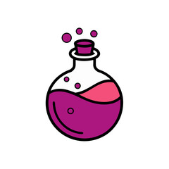 Health Potion Doodle Vector In A Bottle For A Healing RPG Game Item