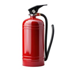 Obraz premium Red fire extinguisher isolated on white background