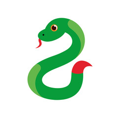 Fototapeta premium Slithering Serpent Snake Doodle Vector For Danger And Wildlife Illustrations