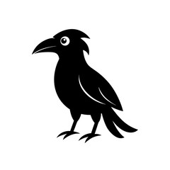 Fototapeta premium Minimalist Crow Bird Doodle Vector For Clean And Modern Graphic Designs