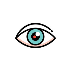 Spooky Eyeball Doodle Vector Illustration For Creepy Halloween Design Projects