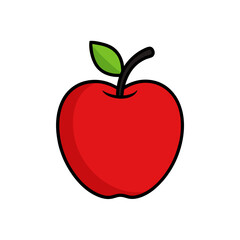 Bitten Apple Doodle Vector Graphic For A Snack Time Or Original Sin Theme