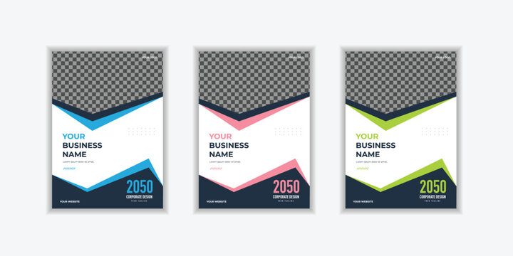 Set Corporate Book Cover Design Template in A4. Can be adapt to Brochure, Annual Report, Magazine,Poster, Business corporate