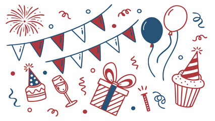 Obraz premium independence day background