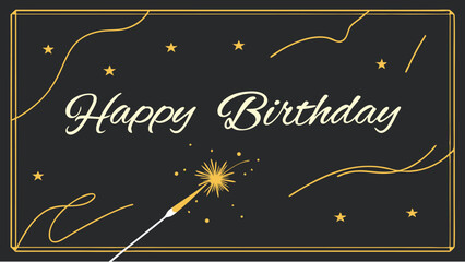 happy birthday card with cupcake