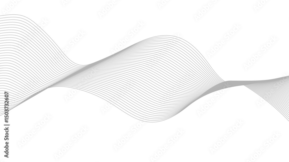 Poster abstract wave element for design. digital frequency track equalizer. stylized line art background. v