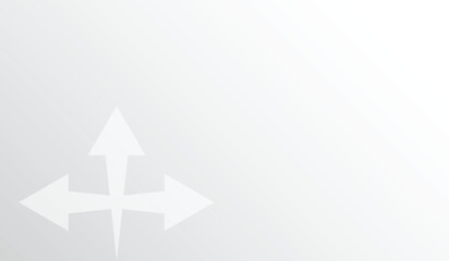 Arrows pointing in different directions with text space on a light background, conveying the idea of ​​decision-making and direction.