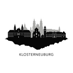 Obraz premium Klosterneuburg Skyline Silhouette Vector.