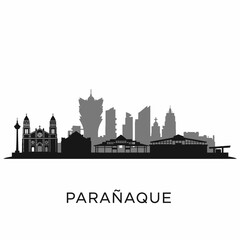 Fototapeta premium Paranaque Skyline Vector with Philippines, and Cityscape.
