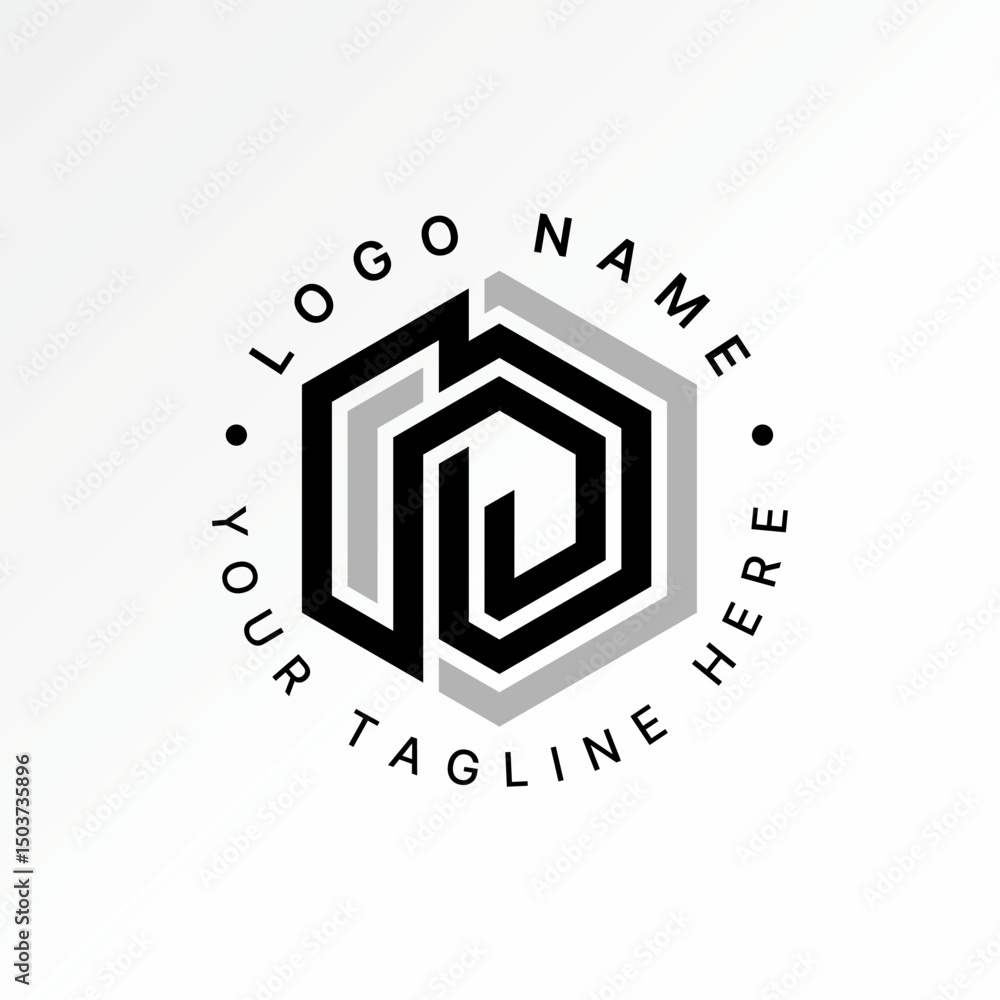 Aufkleber logo design graphic concept creative premium vector stock image top sell initial rp rpd font line co