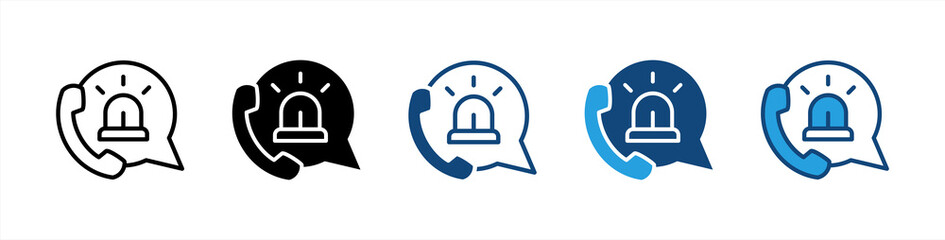 Emergency Call icon sheet multiple style collection