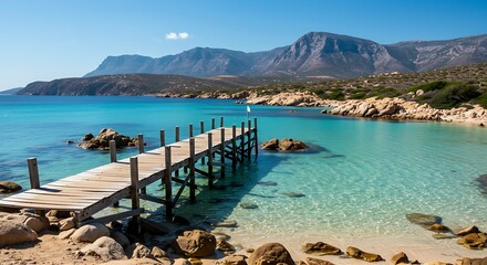 Beautiful Italian beach, Cala Suaraccia, showcasing its white sand, clear water, and natural beauty.