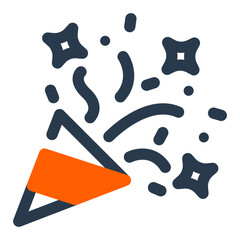 Party Popper with Confetti Celebration