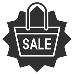 Obraz premium sale tag vector silhouette illustration isolated on white background