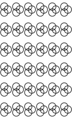 Seamless pattern of three black circle