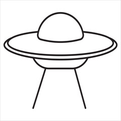 Ufo icon outline vector