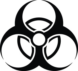 Biohazard Icon Outline Vector Illustration