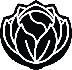 Cabbage Icon Outline Vector Illustration