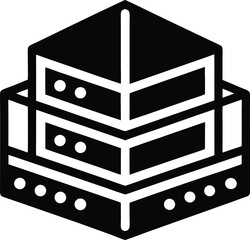 Data Center Icon Outline Vector Illustration
