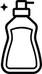 Dish Soap Icon Outline Vector Illustration