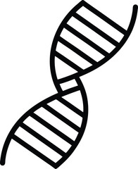 DNA Icon Outline Vector Illustration