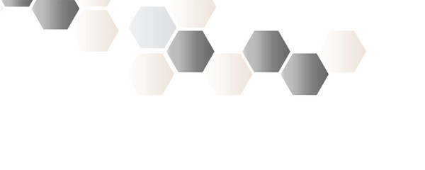 Vector Geometric abstract background with soft  grea  and black  hexagons. Medical, technology or science design  Vector gradient hexagons pattern design.
