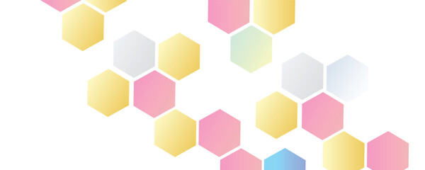 Abstract hexagon frame for futuristic banner template. Medical, technology or  hexagon background. Futuristic technology digital hi tech concept background.