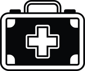 Obraz premium First Aid Kit Icon Outline Vector Illustration