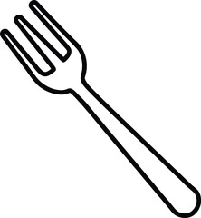 Fork Icon Outline Vector Illustration