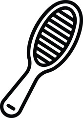 Hairbrush Icon Outline Vector Illustration