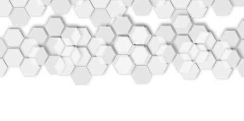 modern abstract background featuring overlapping gray hexagons, 3d effect pattern with shadow seamless texture background. Use for book, poster, flyer, website vector illustration.	