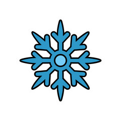 Obraz premium Cute Snowflake Doodle Vector Clip Art for Winter