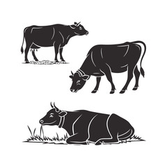 Cow Silhouettes