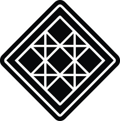 Quilting Square Icon Outline Vector Illustration