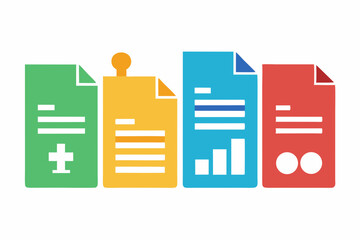 set of invoice icon vector silhouette illustration isolated on white background