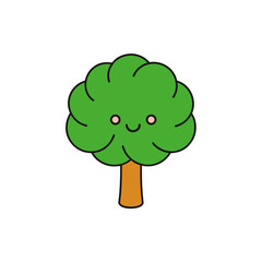 Cartoon Christmas Tree Doodle Vector Clip Art for Kids