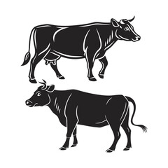 Cow Silhouettes