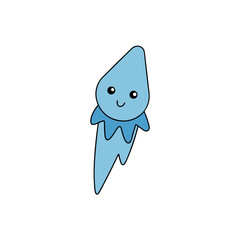 Fototapeta premium Cartoon Icicle Doodle Vector Clip Art for Winter Decoration