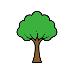 Sketchy Tree Doodle Vector Clip Art for Christmas Design